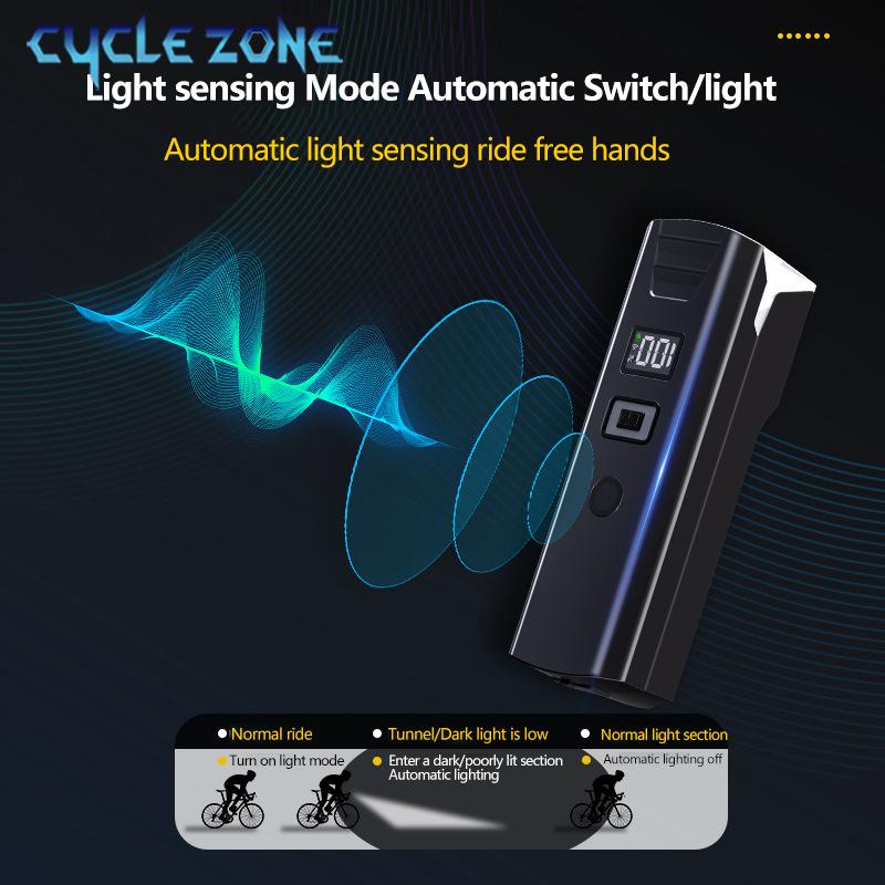 Smart Sensor Bicycle Front Light Type-C Charging LED Bike Head Lamp MTB Bike Flashlight Bicycle Headlight Cycling Accessories