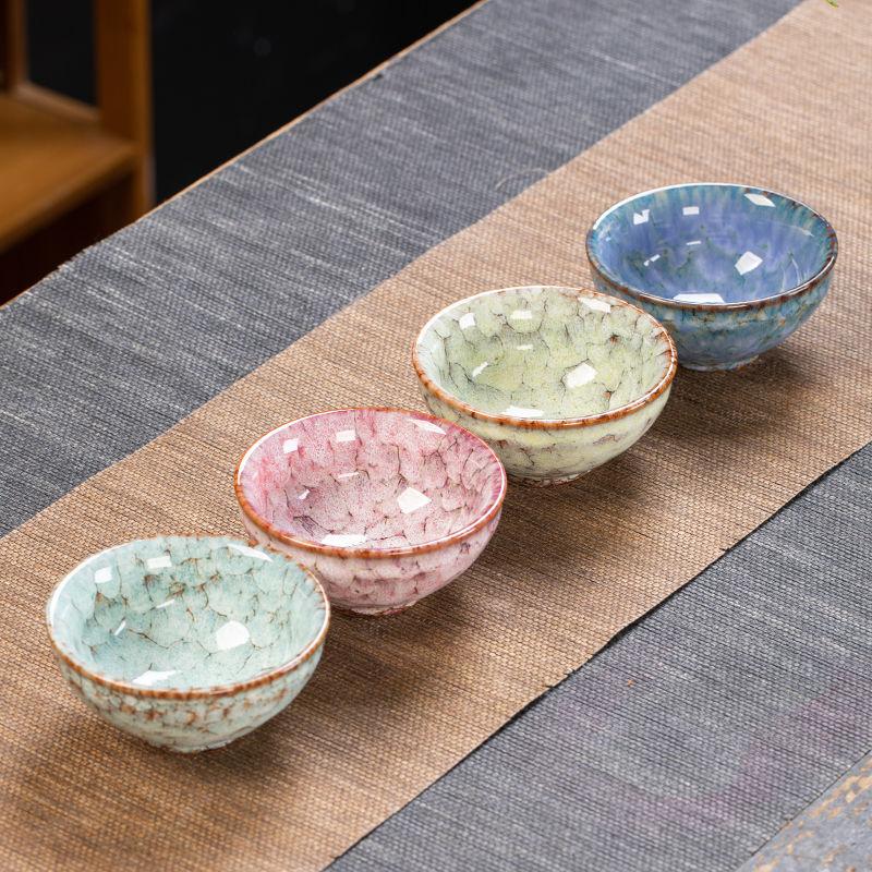 Horno Transformado en Taza de las Cuatro Estaciones Taza de Té Juego de Té Kung Fu Juego de Té Cerámico Doméstico Taza de Té Tazón de Té Caja de Regalo de Souvenir