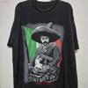 2000er Emiliano Zapata T-Shirt Größe Kastenform 2XL 28x29 5 Mexiko Revolutionär Vintage Gewaschen Leicht Gedehnt Bequem Weich