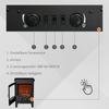 LED Electric Fireplace Freestanding Fireplace with Flame Effect 900/1800W Black