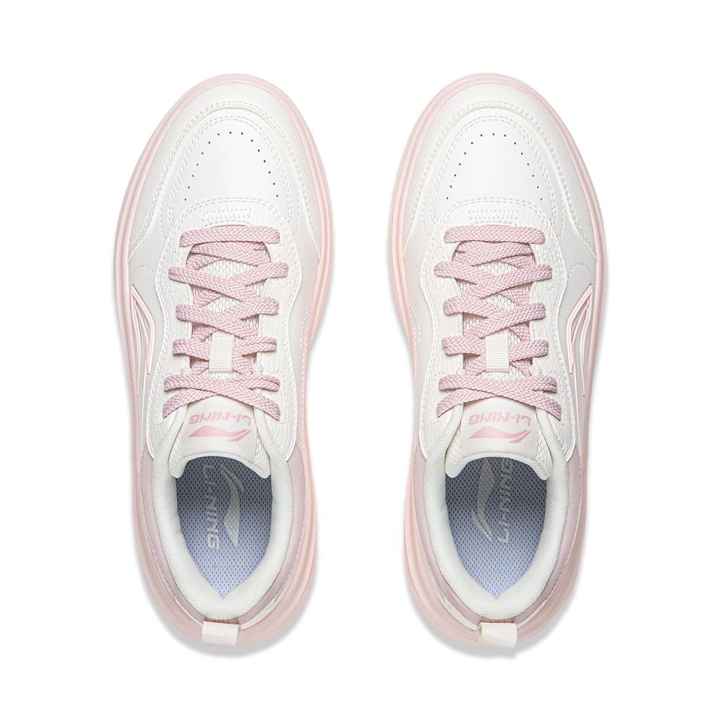 Li Ning Good Luck Abrasion Resistant Breathable Low top Skateboard Shoes Women's Pink AGCW078-2