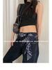 Retro Paisley Silk Scarf - Women's Waist Belt & Jeans Accessory, Long Leather Design