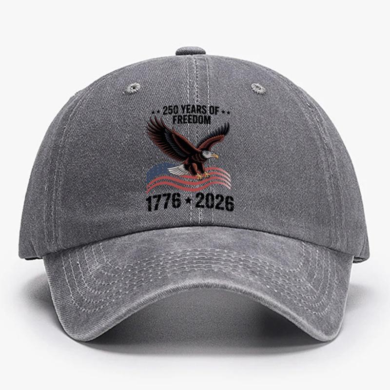 1pc Printing Baseball Cap for Women US 250th Anniversary Cap Adjustable Retro Washed Patriotic Cap 250th Anniversary Trucker Hat