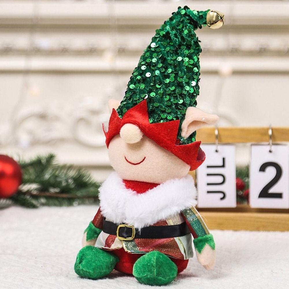 Plush Christmas Faceless Doll Creative Faceless Doll Ornament Christmas Elf Doll  Indoor Decor