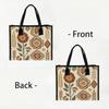 Vintage Boho Floral Tote Bag for Women Fashion Large Capacity Casual Portable Handbag for Shopping Travel Daily Use