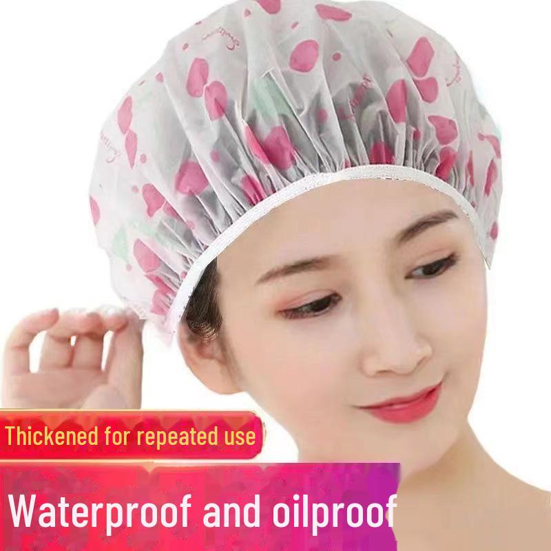 "Assorted PE Shower and Hair Care Caps for Children, Girls, Adults"