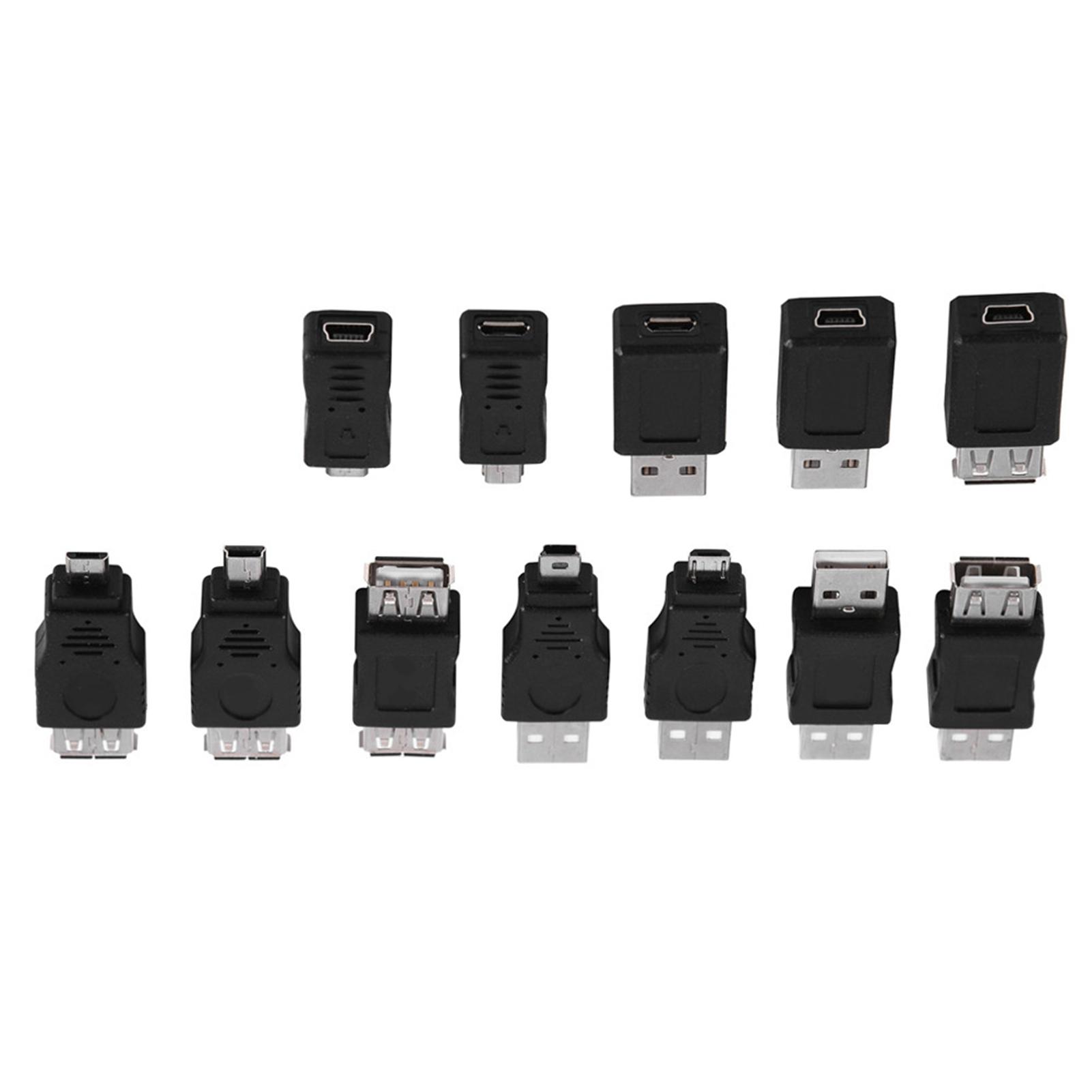 

Упаковка из 12 шт. Несколько USB2.0 адаптеров MicroMini Male Female Converters Connectors