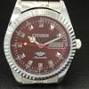 VINTAGE CITIZEN AUTOMATIC 8200 REFURBISHED JAPAN MENS BROWN DIAL WATCH a446824-1