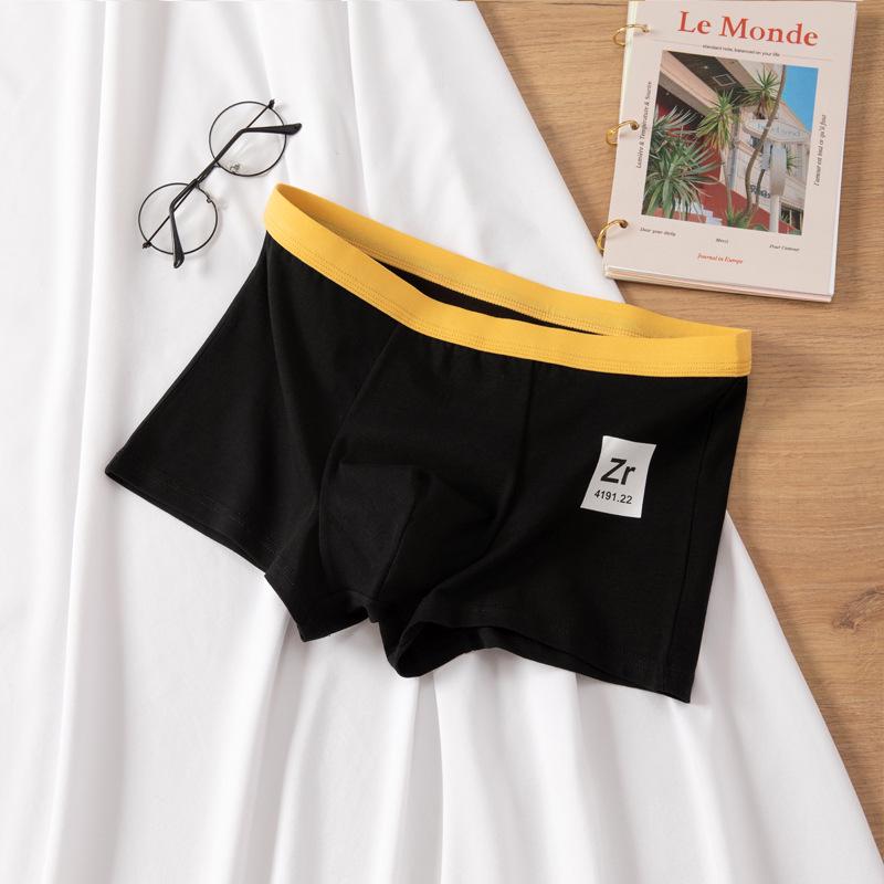 

Men s Trendy Pure Cotton Boxer Briefs – Printed Youthful Summer Shorts 2XL (135-155 lbs) холодний колір чорний