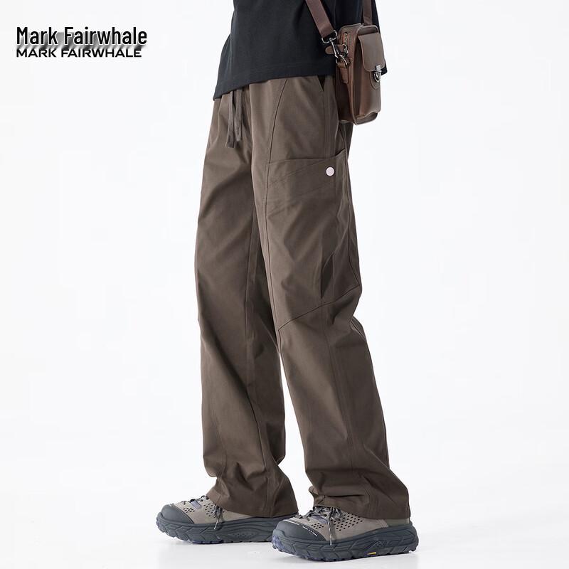 Mark Fairwhale Men's Drawstring Loose Straight Cargo Pants