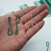 Green Transparent Christmas Ornament S-shaped Hanging Hook for Tree Decoration