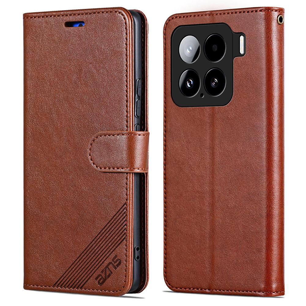 

AZNS For Xiaomi 15 Case Anti-Scratch PU Leather Stand Wallet Phone Cover C