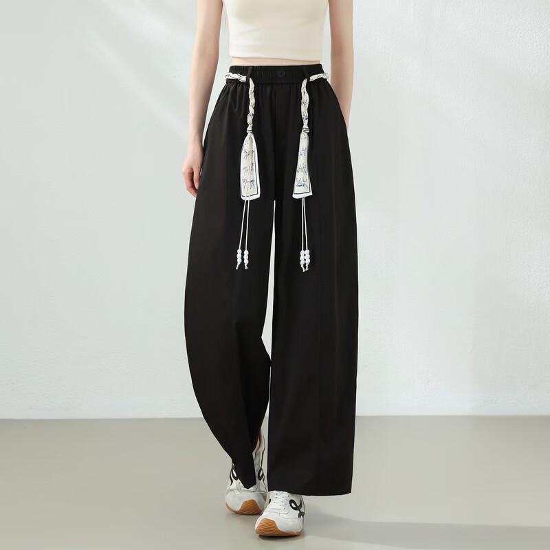 Baitu Women's High-Waist Wide-Leg Trousers