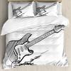 Music Guitar Duvet Cover Digital Printing Set Bedding Decorative Quilt Cover Pillowcase Three-Piece Set