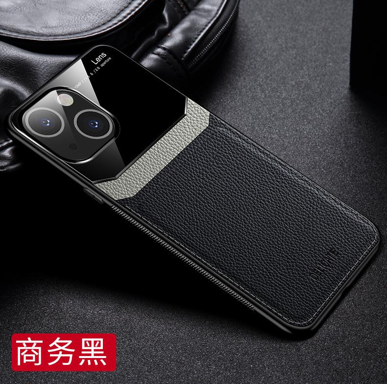 Large Window Leather Texture Phone Case Eye Protection Suitable for Apple 17 Pro Max Cases and iPhone 13 Pro Cases