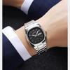 SKMEI Elegant Women Wristwatch Waterproof Luminous Calendar Ladies Watch Square Stainless Steel Quartz Women's Watches