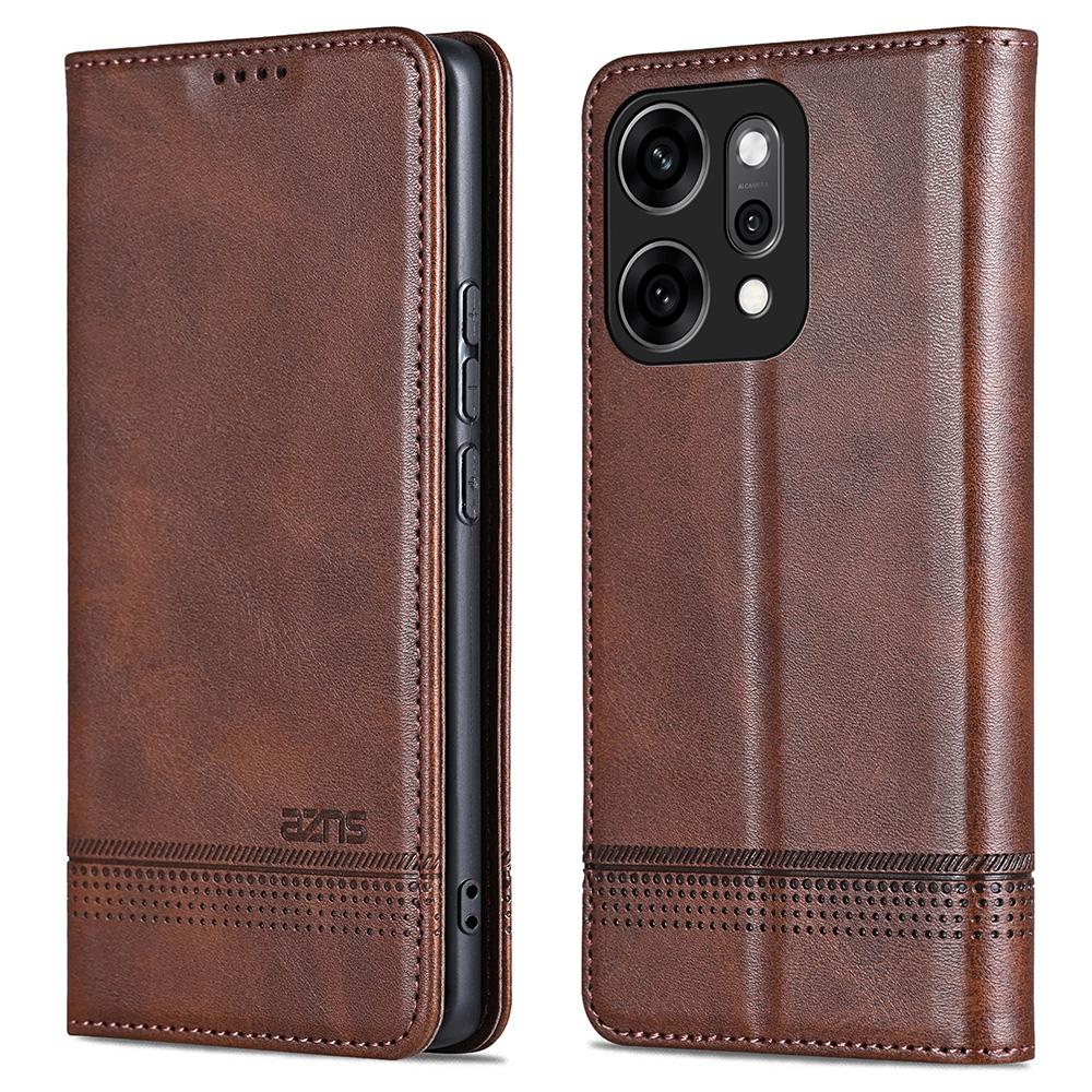 AZNS For Oppo Reno14 Pro 5G (Global) Case Cowhide Texture PU Leather Wallet Phone Cover