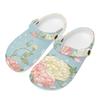 Fashion Printed EVA Clogs Women Men Breathable Lightweight Garden Shoes Slip On Beach Pool Bathroom Home Beach Sandals Daily Wear