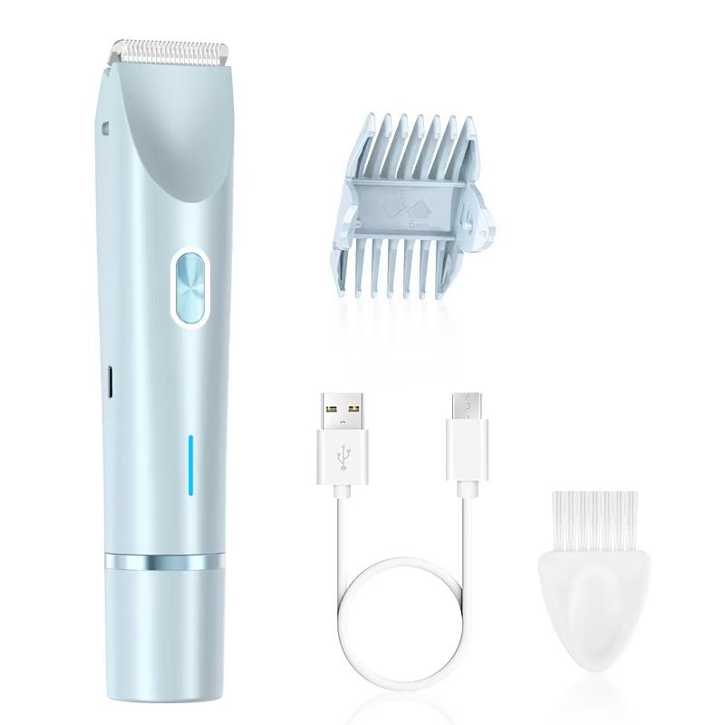 Rechargeable Wireless Electric Hair Clipper 2-in-1 Dual Blade Women's Bikini Trimmer Underarm Arm Private Area Pubic Hair Leg