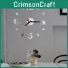 Elegant 3d Diy Coffee Cup Acrylic Mirror Wall Sticker Clock For Home Decor Mural Decals
