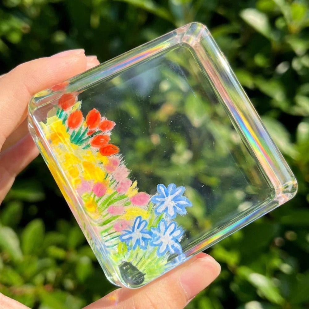 10pcs Handmade Transparent Photo Magnets Acrylic Fridge Magnets Material Kit DIY Fridge Magnet Kit