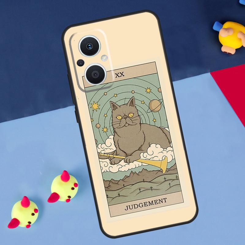 Der Kaiser Tarot Katzenkunst Druck Für OPPO Reno 14F 13F 12F 11F 10 11 12 13 14 Pro 8T 7 8 Lite OPPO Find X6 X5 X8 X9 Pro Hülle