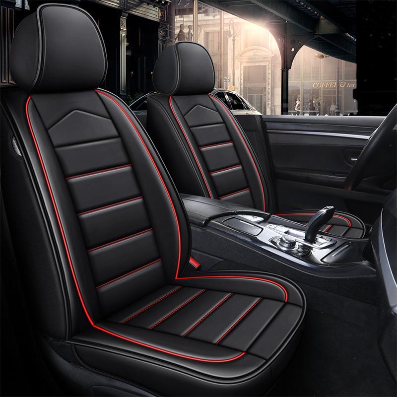Universal Nappa Leather Car Seat Cushion – Full Coverage for Five-Seaters