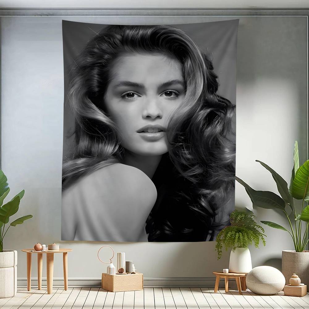 CCindy Crawford Model DIY Wall Tapestry Hanging Tarot Hippie Wall Rugs Dorm INS Home Decor
