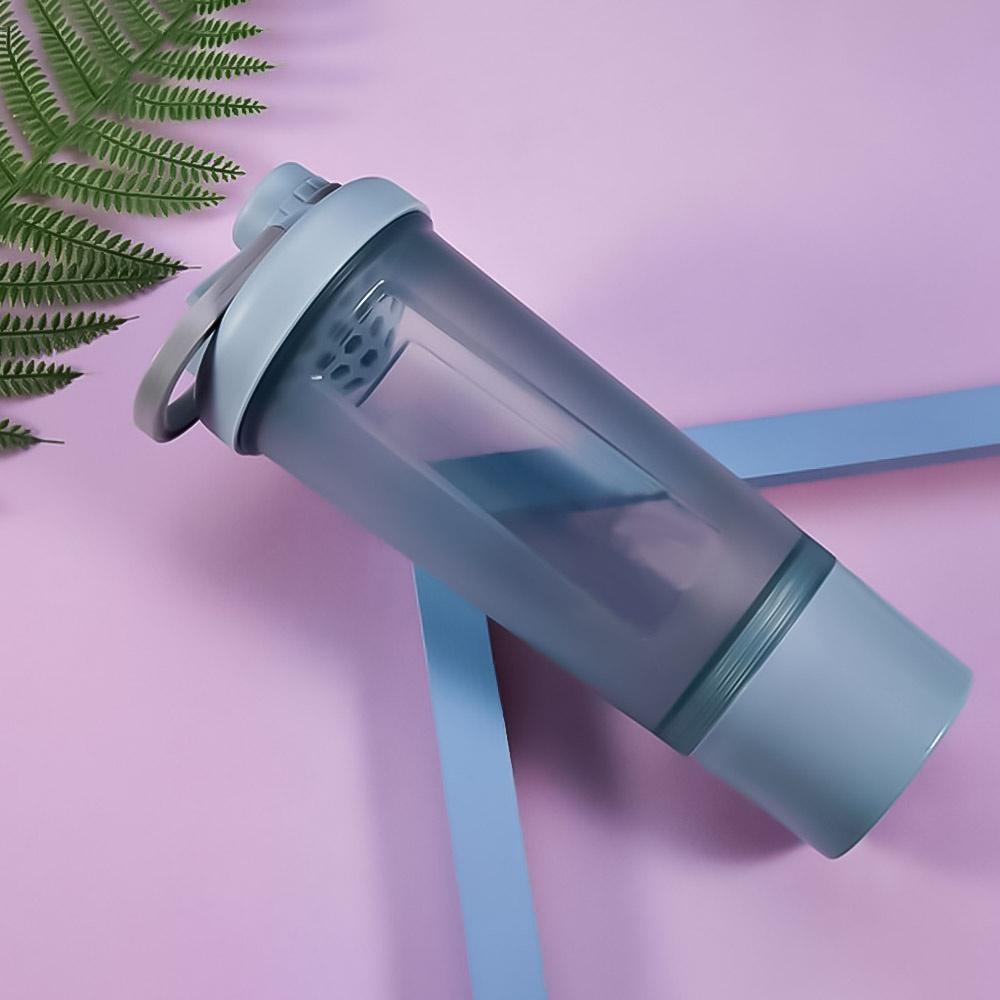 600ml Mattierter Shake-Becher Milchshake Sportflasche Outdoor Fitness Wasser Shaker Flasche Proteinpulver Tragbar Gym Training Getränk