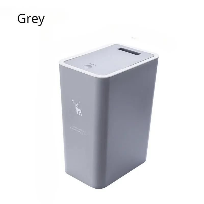 10L 15L Nordic Toilette Mülleimer Haushalt mit Deckel Küche Klassifizierung Presstyp Badezimmer Wohnzimmer Rechteckiger Mülleimer