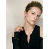 Yhpup Quality Minimalist Metal Snake Chain Necklace Bracelet Waterproof Stainless Steel Versatile Daily Women Men Unisex Jewelry