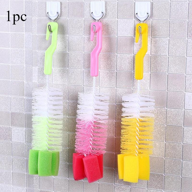 Xiaomi Multifunctional Baby Bottle Brush with Long Handle, Fine Hair Sponge Cleaning Brush, Household Dishwashing Cup Cleaning Tool Bab