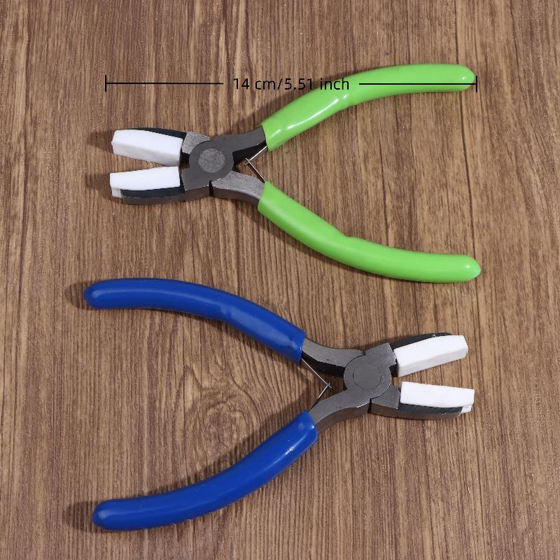 Nylon Jaw Pliers Carbon Steel Craft Plat Nose Pliers Diy Tools For Beading Looping Shaping Wire Jewelry Making