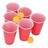 Beer Pong Game Cup 24 Table Tennis Balls 24 Cups Plastic Interesting Portable Reusable Beer Cups