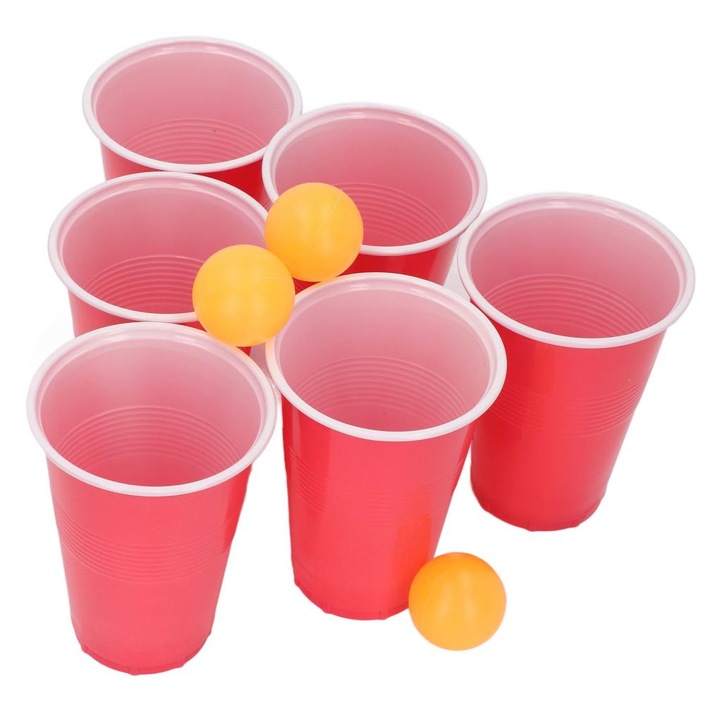 Beer Pong Game Cup 24 Table Tennis Balls 24 Cups Plastic Interesting Portable Reusable Beer Cups