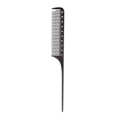 Professioneller Rattenschwanz-Haarkamm, Salon, Friseur, Styling-Kamm, Friseur, Aluminium-Metallkamm, Schwarz