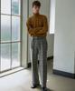 TRIP LE SENS [Belt Set] Exclusive Paisley Jacquard Wide Slacks_Black