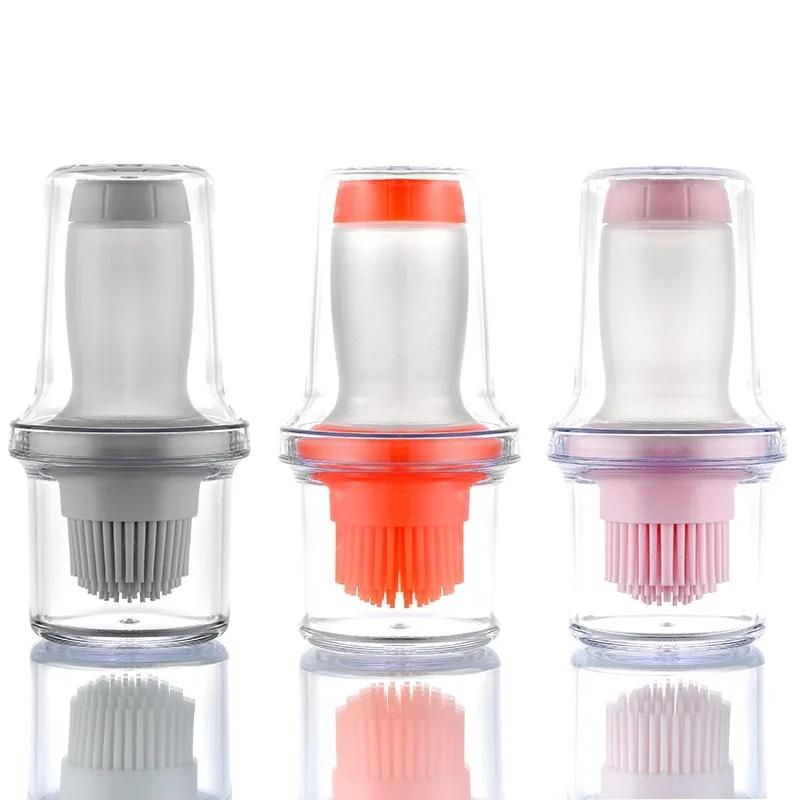 Barbecue Sauce Brush High Temperature Dressing Bottle Oil Bottle Brush Set with Container Oil Pot for Cooking Kitchen Camping