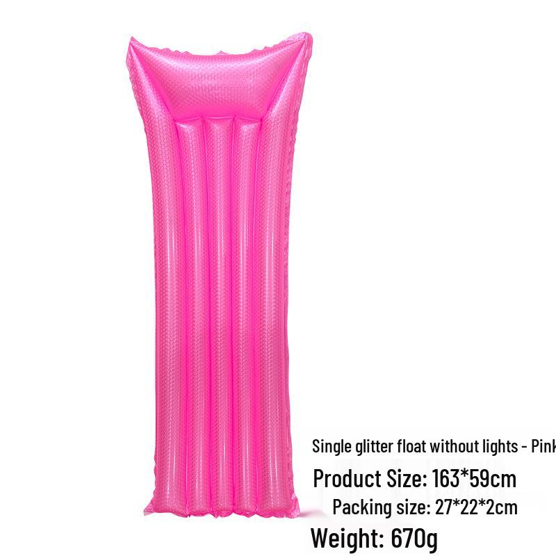 Inflatable PVC Float Recliner: Foldable Striped Swimming Bed