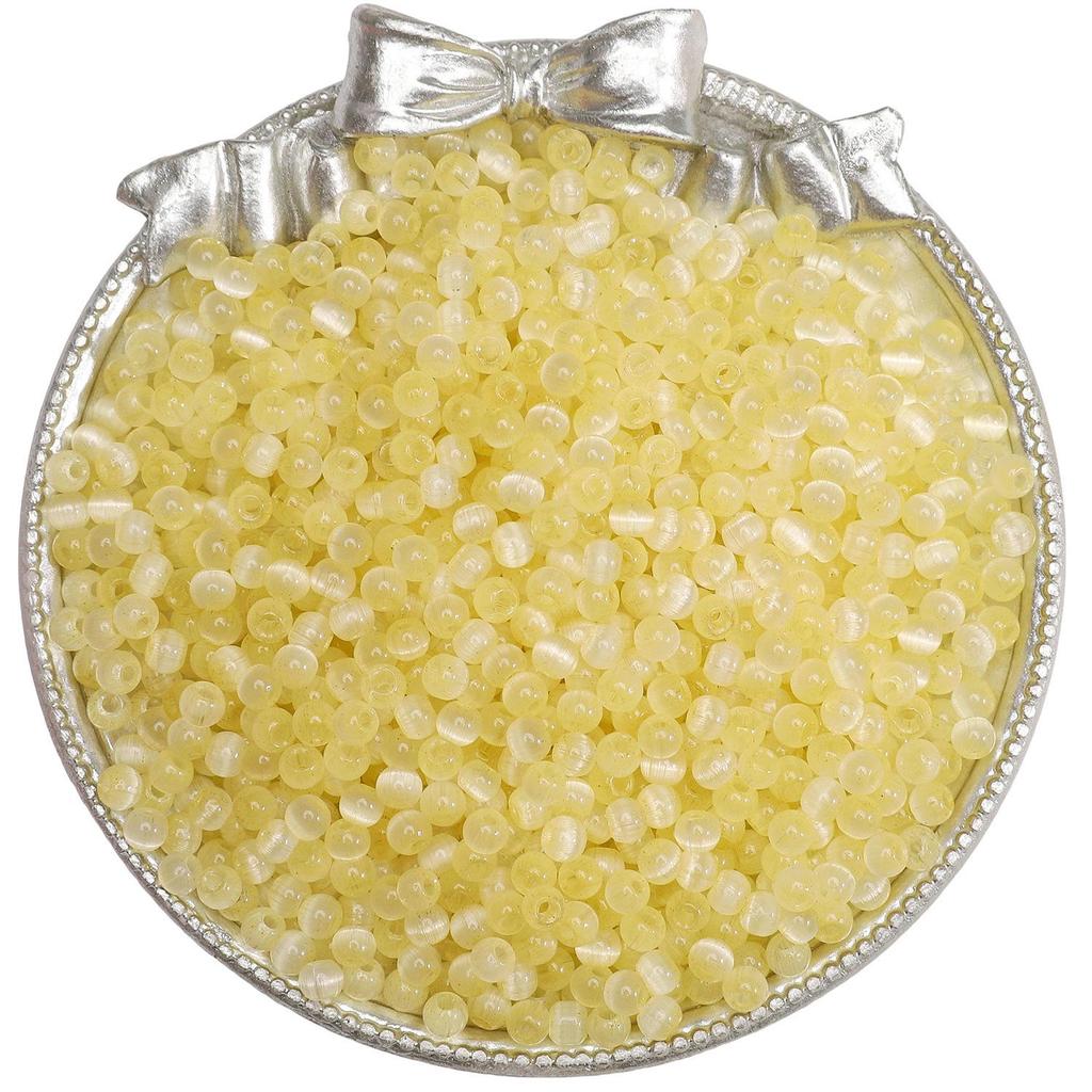 4mm High-Quality Glass Cat's Eye Seed Beads for Handmade DIY Jewelry and Accessories.