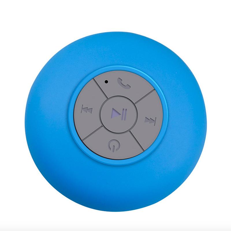 רמקול Bluetooth רמקול מיני סאבוופר למקלחת עמיד במים דיבורית עם מיקרופון כוס יניקה לאמבטיה בריכה חוף רכב טלפון