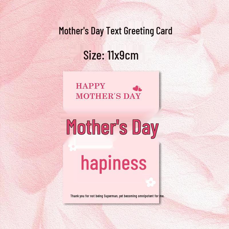 Mother s Day Greeting Card with Handwritten Blessings and Carnation Flowers
