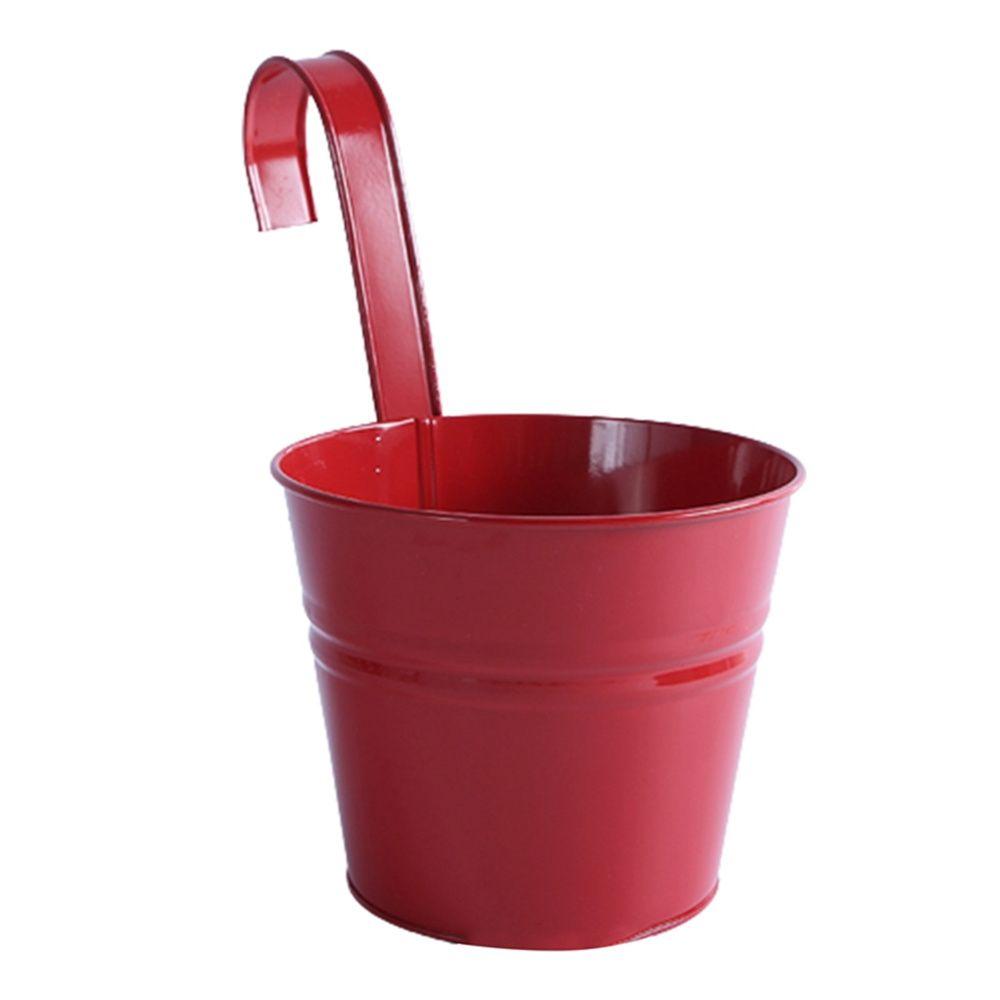 Metal Garden Supplies Iron Planter Balcony Decor Flower Holder Metal Bucket Succulent Basket Hanging Flower Pots