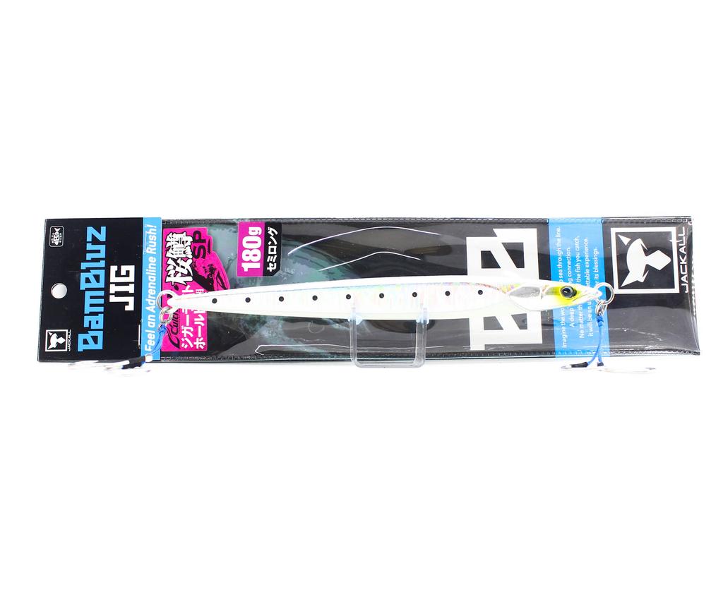 Jig Métal Jackall Bambluz Semi Long 180g – Aluminium Iwashi – Pour Bar De Mer