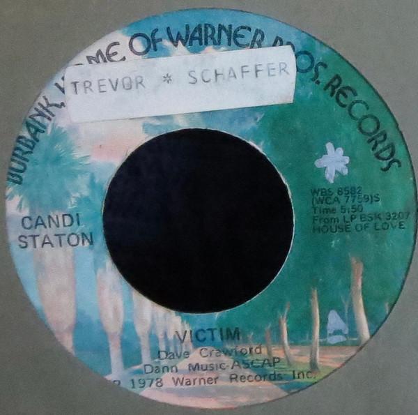 

7inch Record CANDI STATON Victim So Blue WBS8582 WARNER BROS. 1978 Jamaica SoulFunk Used
