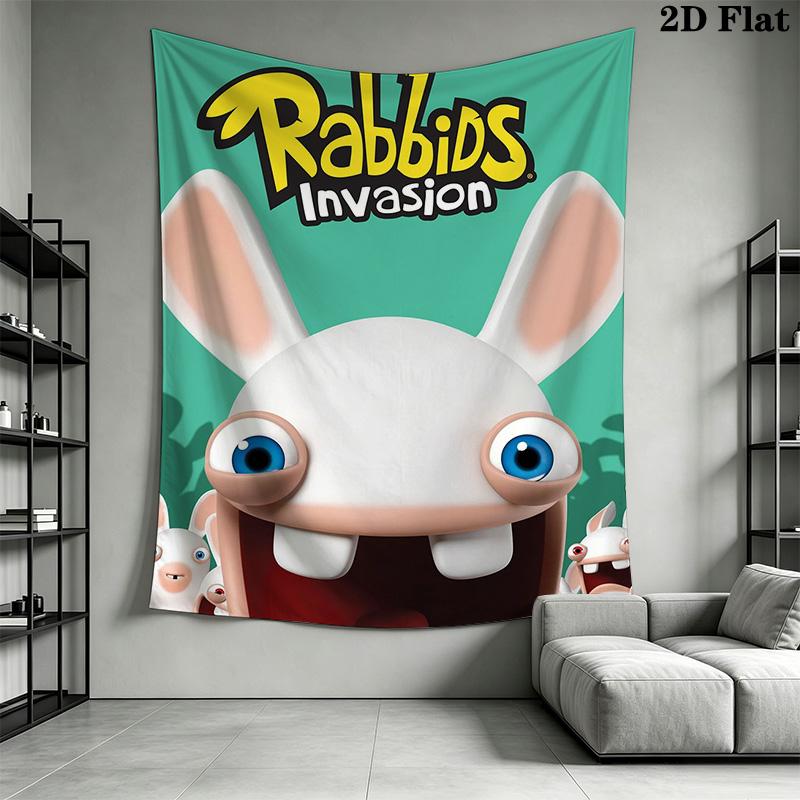 Raving Rabbids Pattern Home Decor Tapestry, Wall Hanging, Decorative RV Wall Cloth.XGT0914517