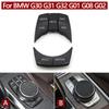 5Pcs Car Interior Console CIC IDrive Multimedia Button Cover Replace For BMW 5 6 7 X3 X4 G30 G31 F90 G32 G11 G12 G01 G02 F97 F98