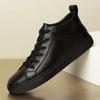Men's Shoes 2025 Summer New Products Street Travel Tide Wear Waterproof Medium Help Heightening Board Shoes Youth Platform Casual Shoes