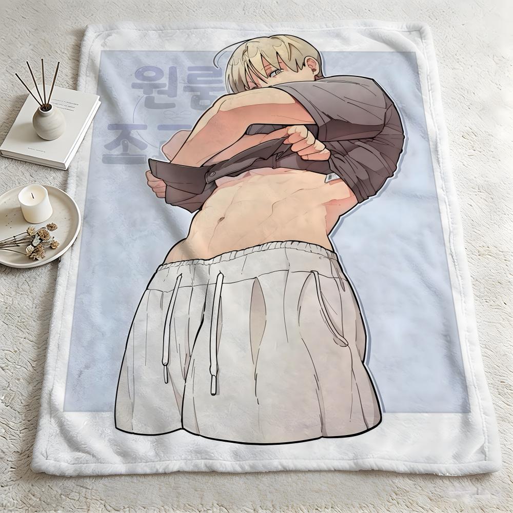 anime O-One Room TA-A Throw Warm Soft Flannel Blanket, Multi-use for Sofa Bed Camping Travel Nap