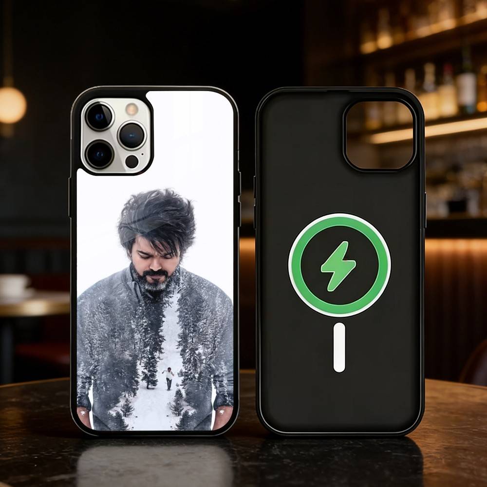 T-ThalaPathy Actor V-Vijay Phone Case For iPhone 17,16,15,14,13,12,Plus,Pro,Max For Magnetic Wireless Charge